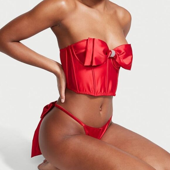 NWT Victorias Secret DREAM ANGELS Cupped Bow Bra Corset Top size 34C - Picture 1 of 8